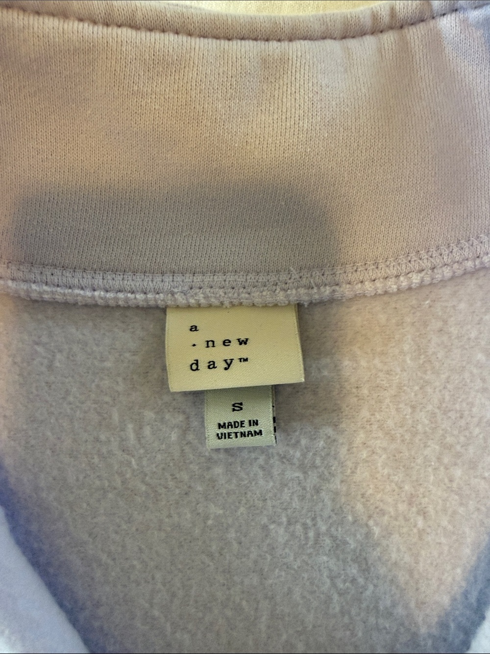 Women’s Quarter-Zip Pullover Sweater in Light Lavender - Picture 2 of 3